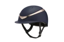 Charles Owen Halo Hat WITH MIPS - Navy/Rose Gold