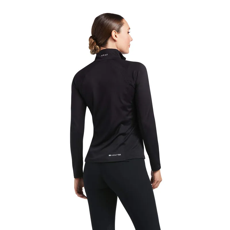 Ariat Women's Sunstopper 2.0 1/4 Zip Baselayer Black 2 Ariat Women's Sunstopper 2.0 1/4 Zip Baselayer Black - Image 2