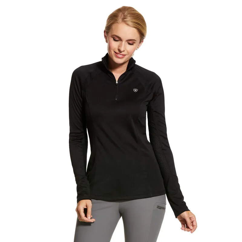 Ariat Women's Sunstopper 2.0 1/4 Zip Baselayer Black 1 Ariat Women's Sunstopper 2.0 1/4 Zip Baselayer Black