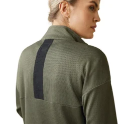 Ariat Women's Breathe 1/2 Zip Sweatshirt Beetle 11 Ariat Women's Breathe 1/2 Zip Sweatshirt Beetle -Equestrian Riding Clothing Store 10043391 03