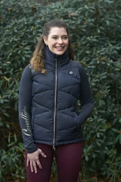Covalliero Quilted Waistcoat Gilet Dark Navy -Equestrian Riding Clothing Store 177960