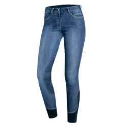 Schockemohle Lyra Jeans Knee Grip Breeches Jeans Blue