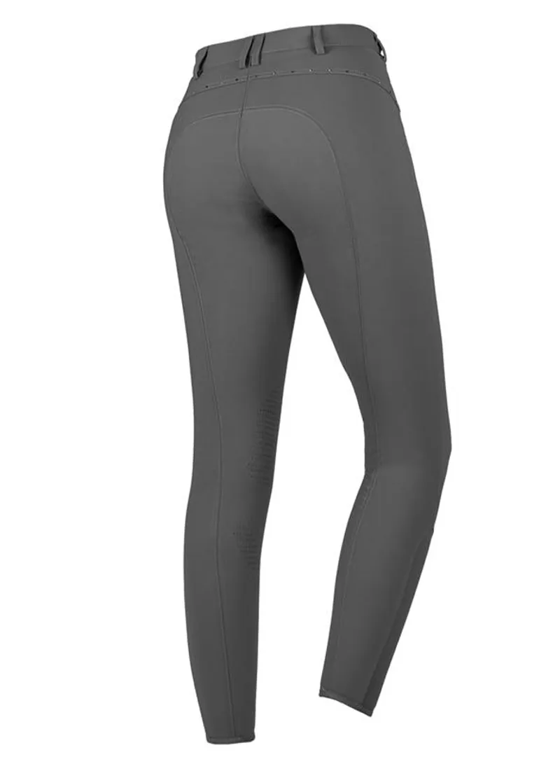 Schockemohle Summer Daliah Knee Grip Breeches Grey 2 Schockemohle Summer Daliah Knee Grip Breeches Grey - Image 2