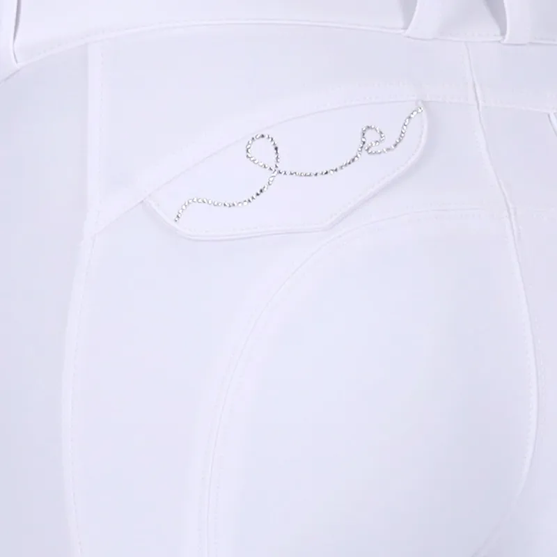 Schockemohle Darleen Knee Grip Breeches White 2 Schockemohle Darleen Knee Grip Breeches White - Image 2