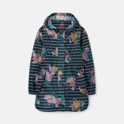 Joules Golightly Packable Waterproof Coat - Floral Stripe -Equestrian Riding Clothing Store 217474 CHATSFLRL 1
