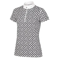 Schockemohle Louisa Functional Show Shirt White-Dark Blue