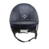 Charles Owen AYR8 Plus Leather Look Riding Hat Navy/Silver