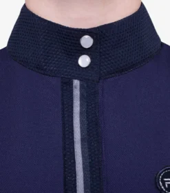 Premier Equine Mini Amia Girl's Technical Short Sleeve Riding Top Navy -Equestrian Riding Clothing Store Amia Top Kids navy 3