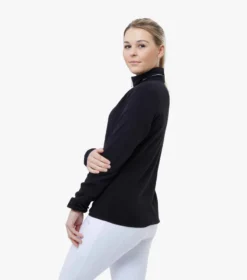 Premier Equine Ascendo Microfleece Riding Top Black -Equestrian Riding Clothing Store Ascendo Ladies Micro Fleece Black 3