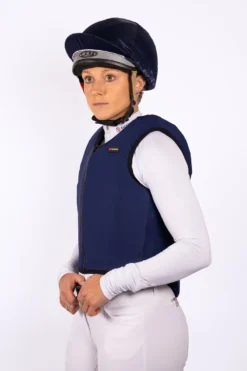Racesafe Body Protector Cover Adults Navy -Equestrian Riding Clothing Store BP Cover Worn1