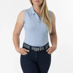 LeMieux Sleeveless Polo Shirt Denim -Equestrian Riding Clothing Store BUxnfapA