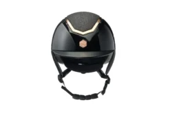Charles Owen EQx Kylo Riding Helmet - Black Gloss/Rose Gold Sparkly