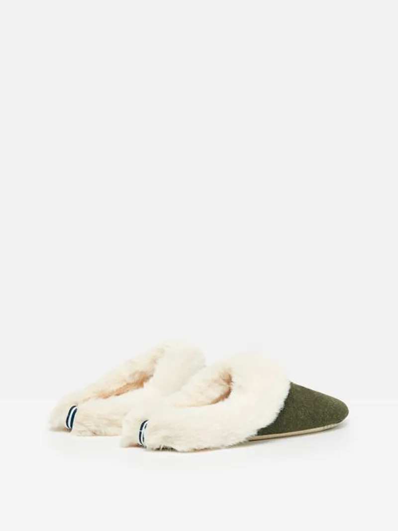 Joules Women's Slippet Luxe Mule Slipper - Heritage Green 2 Joules Women's Slippet Luxe Mule Slipper - Heritage Green - Image 2