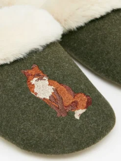 Joules Women's Slippet Luxe Mule Slipper - Heritage Green 7 Joules Women's Slippet Luxe Mule Slipper - Heritage Green -Equestrian Riding Clothing Store C48395s3