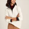 Joules Anisa Quilted Zip Sweatshirt - Cream