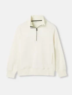 Joules Anisa Quilted Zip Sweatshirt - Cream -Equestrian Riding Clothing Store C51866s6
