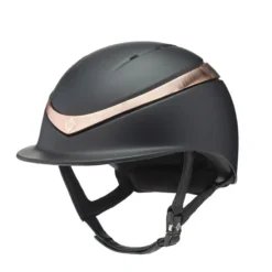 Charles Owen Halo Hat Black Matt / Rose Gold