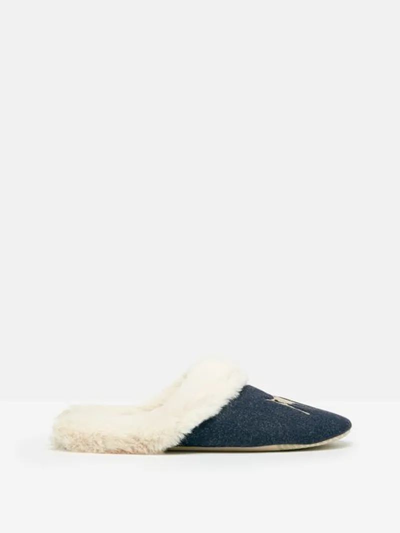 Joules Women's Slippet Luxe Mule Slipper - French Navy 3 Joules Women's Slippet Luxe Mule Slipper - French Navy - Image 3