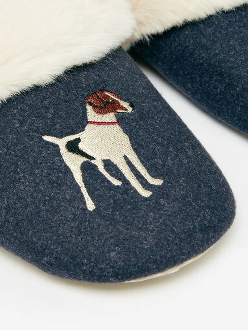 Joules Women's Slippet Luxe Mule Slipper - French Navy 2 Joules Women's Slippet Luxe Mule Slipper - French Navy - Image 2