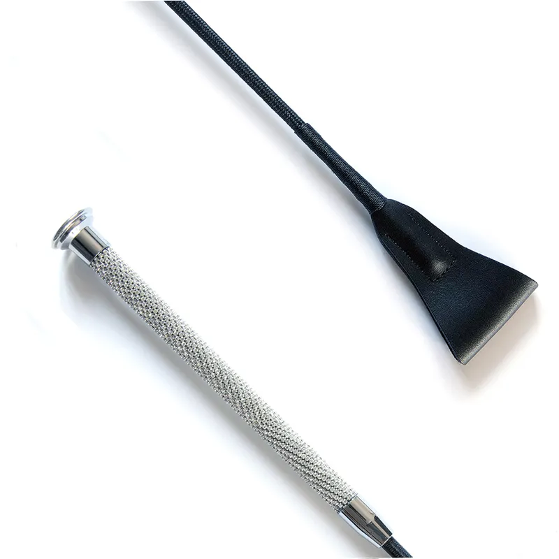 KM Elite Short Jump Whip W/Crystal Grip In White 1 KM Elite Short Jump Whip W/Crystal Grip In White