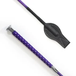 KM Elite Silver Braided Junior Whip In Purple