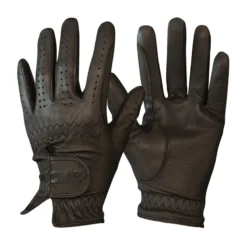 Mark Todd Adult Leather Riding/Show Gloves In Dark Brown