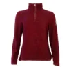 Mark Todd Womens Half Zip Fleece Top In Burgundy