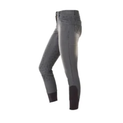 Mark Todd Silicone Full Seat Womens Denim Breeches In Anthracite