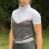 Mark Todd Vanquish Womens Short Sleeve Show Shirt In Anthracite/Pink