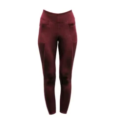 Mark Todd Winter Riding Leggings In Burgundy