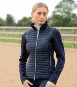 Premier Equine Elena Ladies Hybrid Technical Riding Jacket Navy