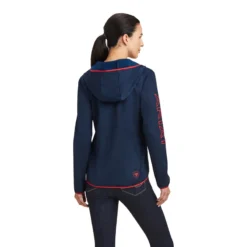 Ariat Women's Byron Full Zip Hoodie Navy -Equestrian Riding Clothing Store F22 WMS ENGL 10041363 back