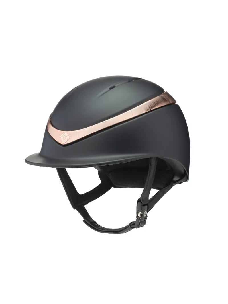 Charles Owen Halo Hat With MIPS - Black/Rose Gold 1 Charles Owen Halo Hat With MIPS - Black/Rose Gold