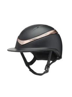 Charles Owen Halo Luxe Hat Wide Peak With MIPS - Black/Rose Gold