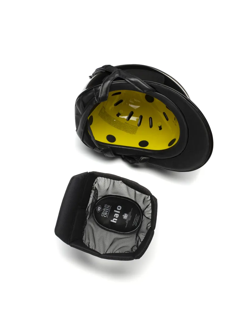 Charles Owen Halo Hat With MIPS - Black/Rose Gold 2 Charles Owen Halo Hat With MIPS - Black/Rose Gold - Image 2