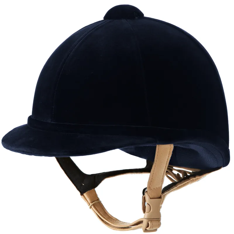 Charles Owen Hampton Velvet Riding Hat Navy 1 Charles Owen Hampton Velvet Riding Hat Navy