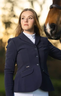 LeMieux Dynamique Show Jacket Navy -Equestrian Riding Clothing Store IT02497 lifestyle showjacket navy 4