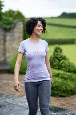 LeMieux Classic 'Love LeMieux' T-Shirt Wisteria -Equestrian Riding Clothing Store IT02951 lifestyle classictshirt wisteria 3