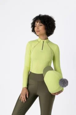 LeMieux Pom Hat Silk Kiwi -Equestrian Riding Clothing Store IT02984 studio pomhatsilk kiwi 2