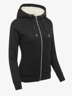 LeMieux Ladies Elite Sherpa Lined Zip Through Hoodie Black -Equestrian Riding Clothing Store IT03160 product eliteladiessherpalinedhoodie black 3