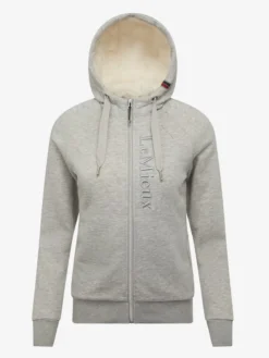 LeMieux Ladies Elite Sherpa Lined Zip Through Hoodie Grey Marl