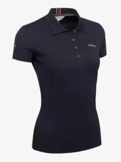 LeMieux Elite Ladies Polo Shirt II Navy -Equestrian Riding Clothing Store IT03166 product eliteladiespoloshirt navy 3