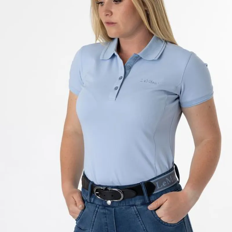 LeMieux Polo Shirt Mist 5 LeMieux Polo Shirt Mist - Image 5