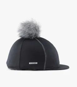 Premier Equine Jersey Hat Silk With Faux Fur Pom Pom Black 5 Premier Equine Jersey Hat Silk With Faux Fur Pom Pom Black -Equestrian Riding Clothing Store Jersey Hat Silk with Faux Fur Pom Pom Black 3