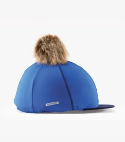 Premier Equine Jersey Hat Silk With Faux Fur Pom Pom Royal Blue 5 Premier Equine Jersey Hat Silk With Faux Fur Pom Pom Royal Blue -Equestrian Riding Clothing Store Jersey Hat Silk with Faux Fur Pom Pom Royal Blue 3