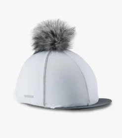 Premier Equine Jersey Hat Silk With Faux Fur Pom Pom White 5 Premier Equine Jersey Hat Silk With Faux Fur Pom Pom White -Equestrian Riding Clothing Store Jersey Hat Silk with Faux Fur Pom Pom White 3