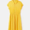 Joules Etty Broderie Women's Dress Yellow Lemon