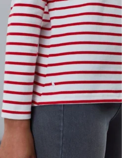 Joules Harbour Luxe Long Sleeve Jersey Top Cream Red Stripe UK8 10 Joules Harbour Luxe Long Sleeve Jersey Top Cream Red Stripe UK8 -Equestrian Riding Clothing Store Joules Harbour Luxe Long Sleeve Jersey Top 4