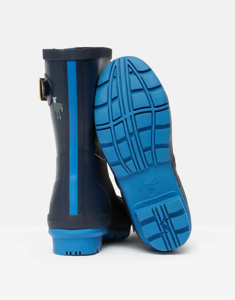 Joules Molly Mid Height Printed Wellies Navy Dogs 5 Joules Molly Mid Height Printed Wellies Navy Dogs - Image 5