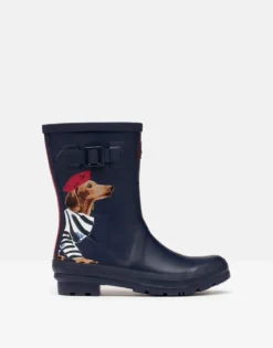 Joules Molly Mid Height Printed Wellies Navy Sausage Dog 9 Joules Molly Mid Height Printed Wellies Navy Sausage Dog -Equestrian Riding Clothing Store Joules Molly Mid Height Printed Wellies Navy Sausage Dog 1